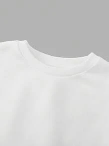 Tween 女童休闲简约舒适圆领字母图案连帽衫和喇叭裤 2 件套 - 綠色 - 查看 8