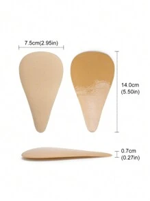 Snug Zone C-Cup Chest Bra Invisible Adhesive Strapless Bra, Daily Wear - Apricot - View 6