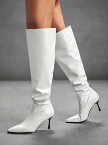 CUCCOO SZL 时尚秋冬女士性感高跟过膝派对靴 - 薄荷綠 - 查看 1