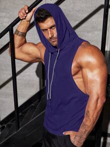 Manfinity Running 男士休闲运动背心，简约设计，适合日常穿着 - 紫色 - 查看 4