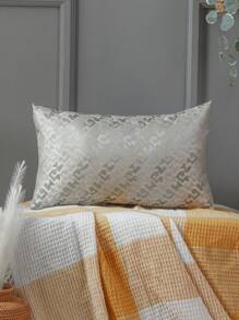 复古装饰抱枕套，提花几何图案，适合客厅和卧室 - 藍色 - 查看 4