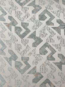 复古装饰抱枕套，提花几何图案，适合客厅和卧室 - 藍色 - 查看 5