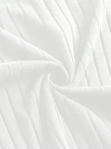 SHEIN EZwear 大码女式松紧腰鱼尾下摆优雅白色裙子