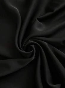 Vestido casual sencillo y de moda para uso diario en tallas grandes - Negro - Ver 7