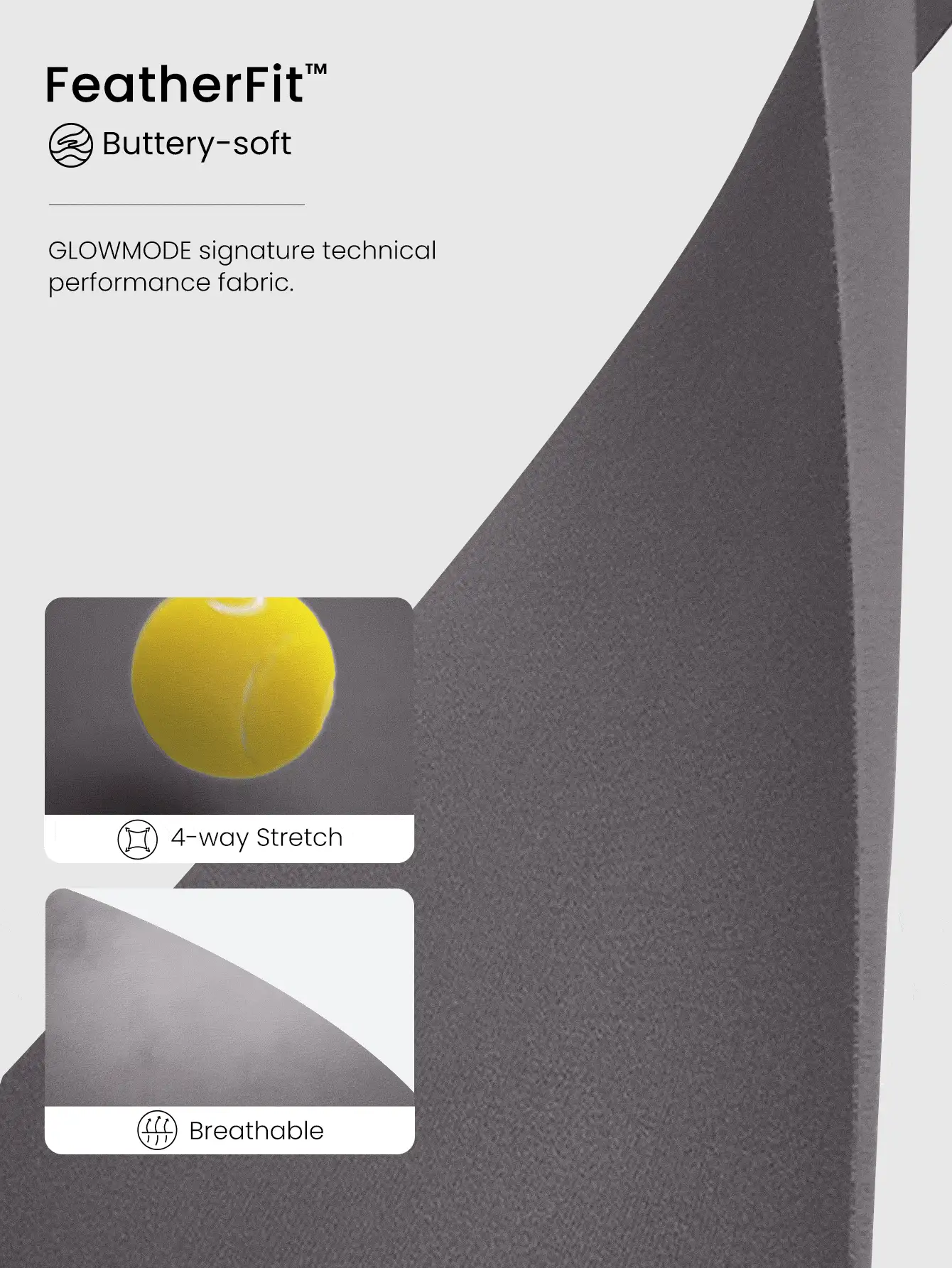 GLOWMODE 31英寸featherfit™超高腰彎曲縫製喇叭褲襪 - Volcanic Gray - 查看 6