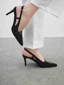 CUCCOO BIZCHIC Women's Fashion Versatile Pointed Toe High Heel Pumps Valentine's Day - Black - View 1