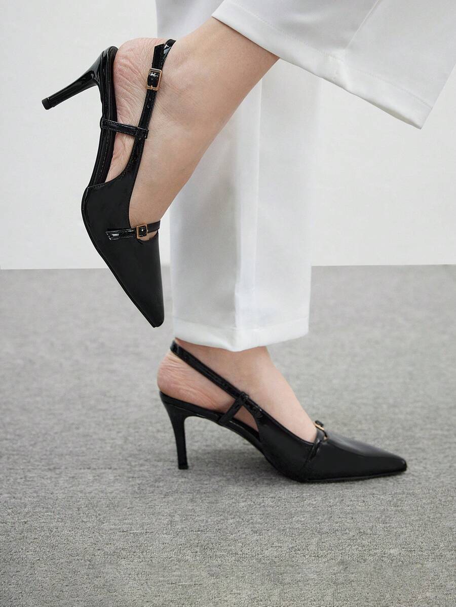 CUCCOO BIZCHIC Women's Fashion Versatile Pointed Toe High Heel Pumps Valentine's Day - Black - View 1