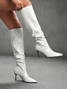 CUCCOO SZL 时尚秋冬女士性感高跟过膝派对靴 - 薄荷綠 - 查看 6