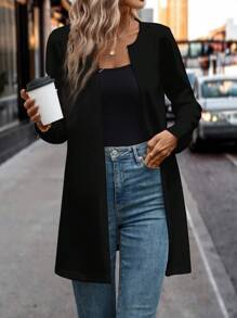 SHEIN Clasi 休闲简约女士钻石装饰蝴蝶结设计常规夹克，适合夏季