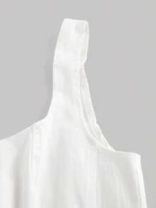 SHEIN MOD 女士纯色吊带背心，简约时尚休闲日常穿着 - 白色 - 查看 3