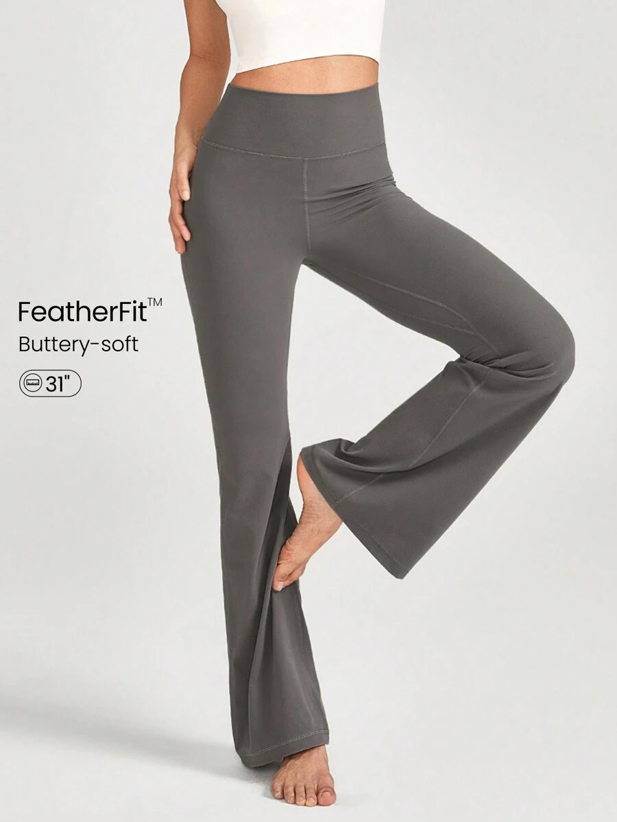GLOWMODE 31" FeatherFit™ High-Rise Flared Leggings Pants Low Impact Yoga Daily Fall Winter