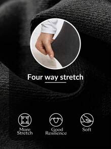 SHEIN LUNE Women's Solid Color Flare Casual Jeans, Everyday Wear - Black - View 12