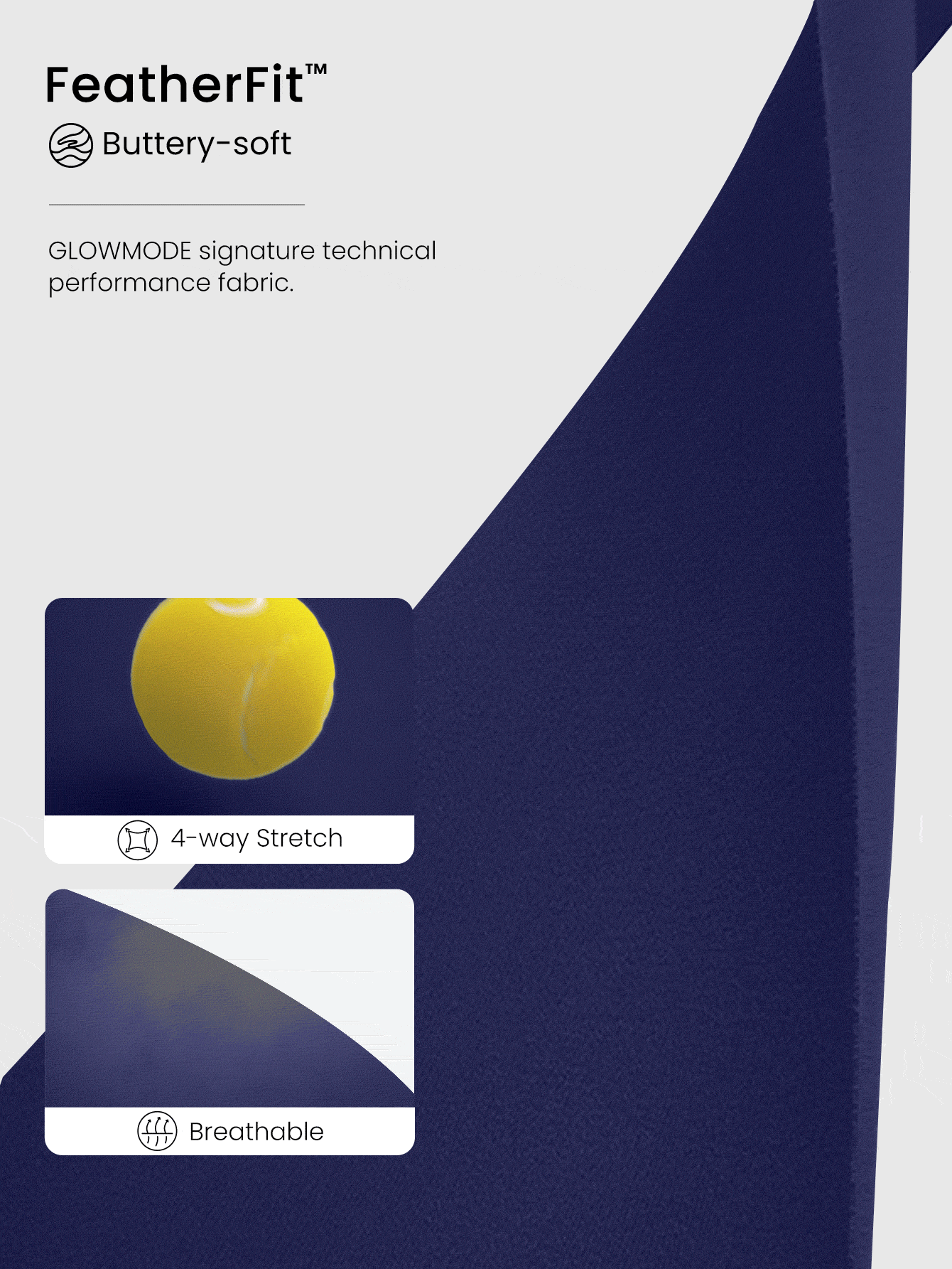 GLOWMODE 24" Featherfit™ 低衝擊7/8緊身褲 - 藏蓝色 - 查看 4