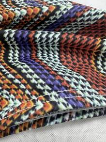 Swim Vcay Summer Beach Striped Cut Out Halter Triangle Thong Bikini - Multicolor - View 7