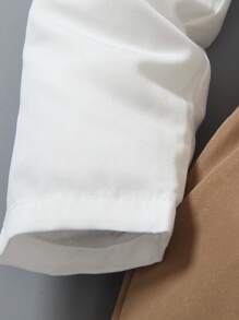 SHEIN 2 件套年轻男孩绅士西装：长袖衬衫 + 吊带裤，优雅且适合情人节、生日派对、婚礼、周年纪念、洗礼、生日 - 彩色 - 查看 3