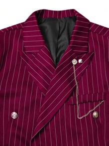 Manfinity Mode 男士西装套装，包括夹克和裤子，简约风格，休闲日常穿着