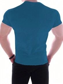 Manfinity Sport Corelite 男士字母印花圆领短袖休闲健身运动 T 恤