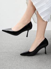 CUCCOO BIZCHIC Women's Fashion Pointed Toe Slim High Heel Office Pumps New Year Holiday Valentines - Black - View 3