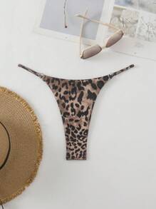 Women's Leopard Print Swimwear Bottom, Random Summer - Multicolor - View 1