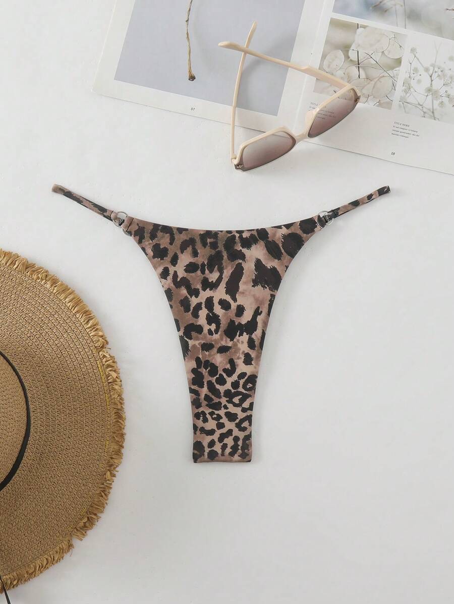 Women's Leopard Print Swimwear Bottom, Random Summer - Multicolor - View 1