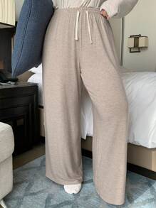 Dazy Plus Elastic Waist Loose Fit Casual Home & Sleepwear Pants, All Season