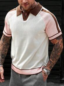 Manfinity Homme Men's Simple Stylish Casual Knitted Sweater, For Daily Wear - Multicolor - View 4