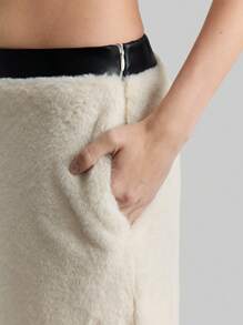 Ontre Damen Aprikot 90er Jahre Stil Lässig Gerade-Bein Frühlings Hose, Urban Chic minimalistisches Mode, Alltags Tragen - Verschiedenfarbig - Übersicht 6