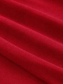 SHEIN MOD Minifalda acampanada con volantes de doble capa de malla de verano - Rojo - Ver 7