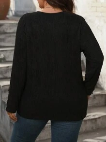 SHEIN LUNE Women Casual Fashion Versatile Layering Mesh Panel Contrast Trim Design Plus Size T-Shirt, Suitable For Vacation, Casual Party, Valentine's Day, Chinese Festivals, Cooling, Stress Relief, Evening Gown, Elegant Fashion Lounge T-Shirt