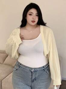 Dazy Plus 纹理面料前开短款轻便夹克，春夏