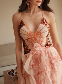 Anewsta Vestido de mujer de tirantes finos y espalda descubierta, sexy, adecuado para fiestas, bailes y vacaciones de verano