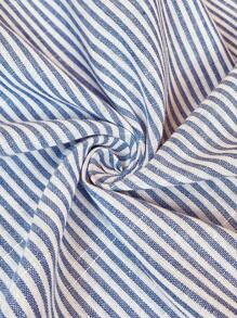 SHEIN Robe décontractée à rayures sans manches pour femmes enceintes, minimaliste et - Bleu azur - Voir 7