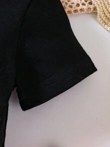 Baby Girls Ramadan Eid Round Neck Printed Casual Cute Top - Multicolor - View 3