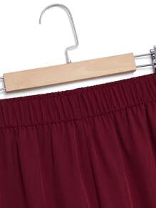 EMERY ROSE 2pcs Women Floral Print Round Neck Short Sleeve Top And Pants Set