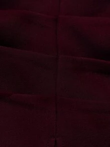 Sweetra Petite Váy ngắn chữ A đơn giản, đa năng, giản dị, dành cho nữ, màu đỏ tía cao cấp - Màu Đỏ Sâu - Xem 4