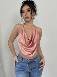 Firerie Women Sexy Floral Print Mesh V-Neck Sleeveless Tight Camisole, Suitable For Party And Everyday Wear