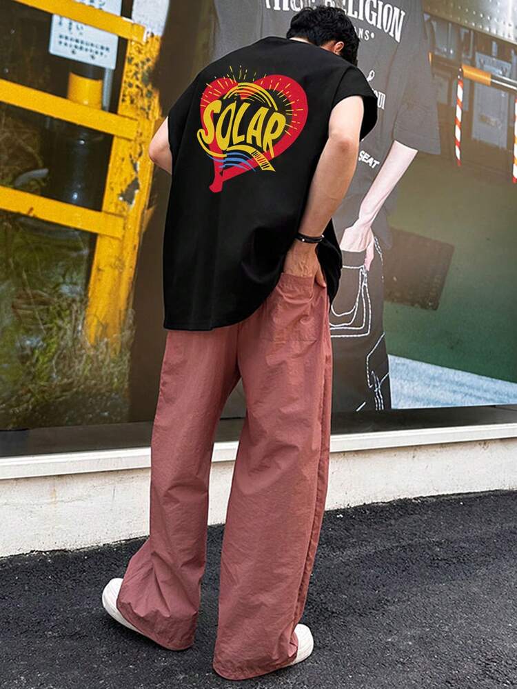 Summer Heart & Letter Print Men's T-Shirt