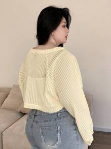 Dazy Plus 纹理面料前开短款轻便夹克，春夏