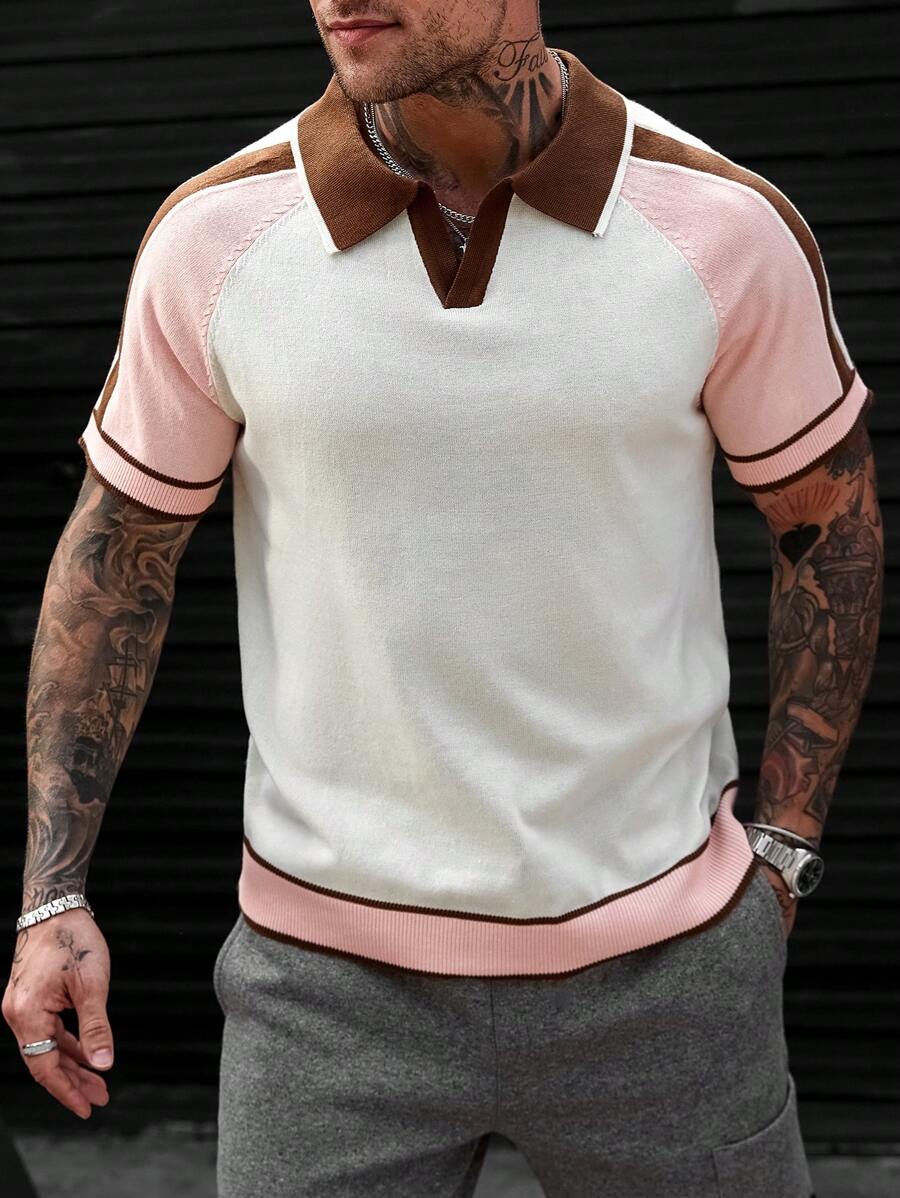 Manfinity Homme Men's Simple Stylish Casual Knitted Sweater, For Daily Wear - Multicolor - View 1