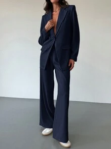 Aloruh Neuer eleganter Pendelanzug-Set mit profiliertem Design, lange Jacke, für Herbst/Winter