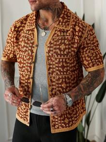 Manfinity RSRT 男士简约时尚休闲针织毛衣，日常穿着 - 彩色 - 查看 5