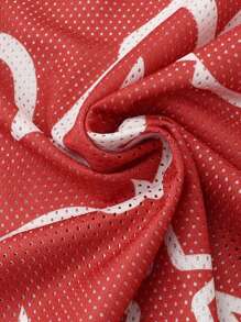 ROMWE MEN Prep Men's 2 In 1 Double Sleeve Long Sleeve T-Shirt, Sports Long Sleeve T-Shirt, Athletic Jerseys - Red - View 4