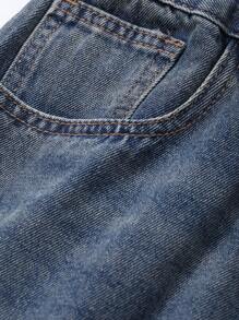 Dazy Plus Washed Relaxed Wide Leg Denim Shorts, All Season