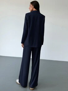 Aloruh Neuer eleganter Pendelanzug-Set mit profiliertem Design, lange Jacke, für Herbst/Winter