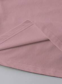 Maweii 大码女式豹纹蝴蝶印花圆领短袖夏季休闲 T 恤图案 T 恤女式上衣 - 粉色 - 查看 5