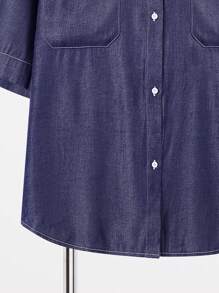 SHEIN Set de 2 piezas para niños adolescentes, camisa de manga corta informal + pantalones cortos, estilo callejero punk rock para uso diario, fiestas, festivales de música, primavera/verano - Multicolor - Ver 5