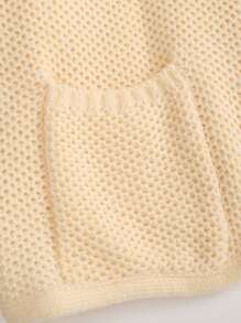 SHEIN LUNE Women's Vintage Casual Business Single-Breasted Cardigan Sweater Fall Cloth For Women - Beige - View 4