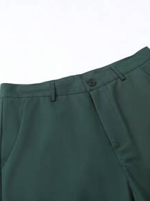 Manfinity Mode 1 套加大码男式纯色西装，包括夹克和裤子