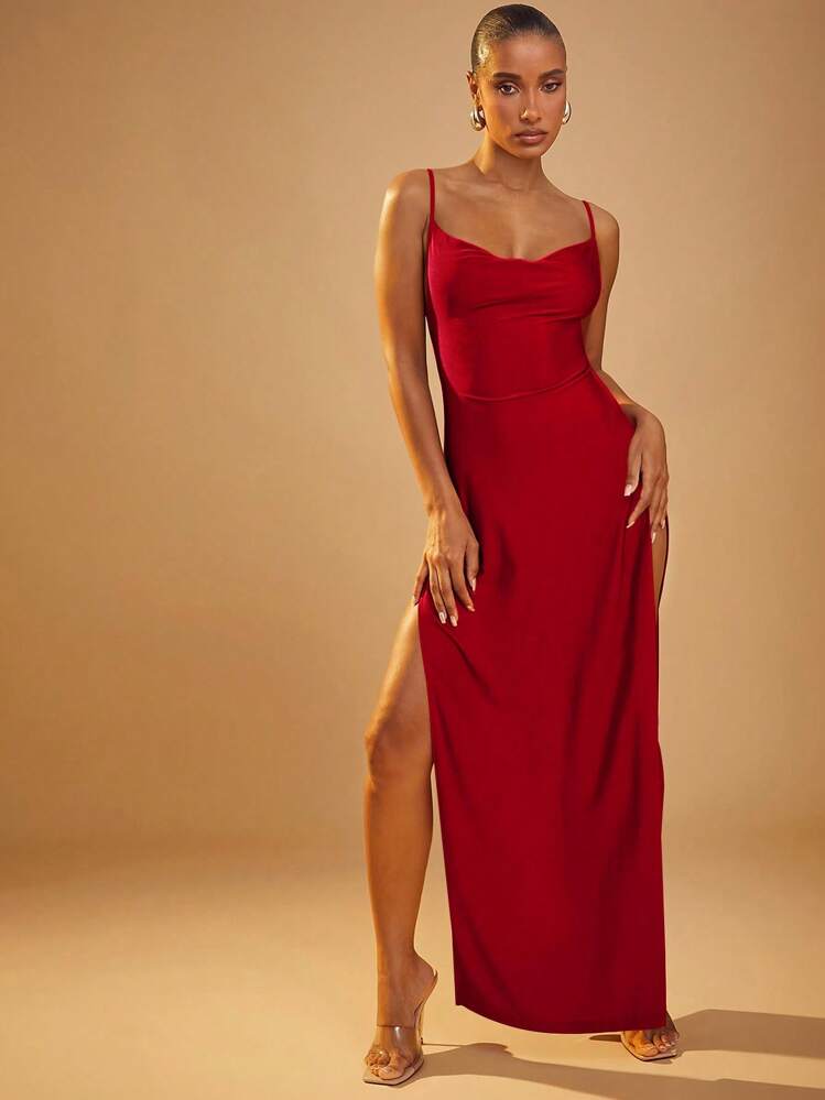 shein red backless dress Dresses | Shein Backless Dress