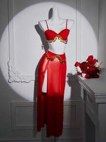 Fantasy Costume Set de 3 piezas de lencería para mujeres para el Día de San Valentín